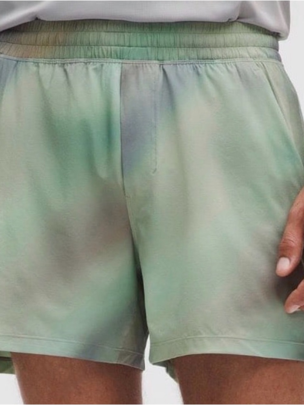 lululemon athletica Men's Athletic Shorts in Light Green Tie-Dye
